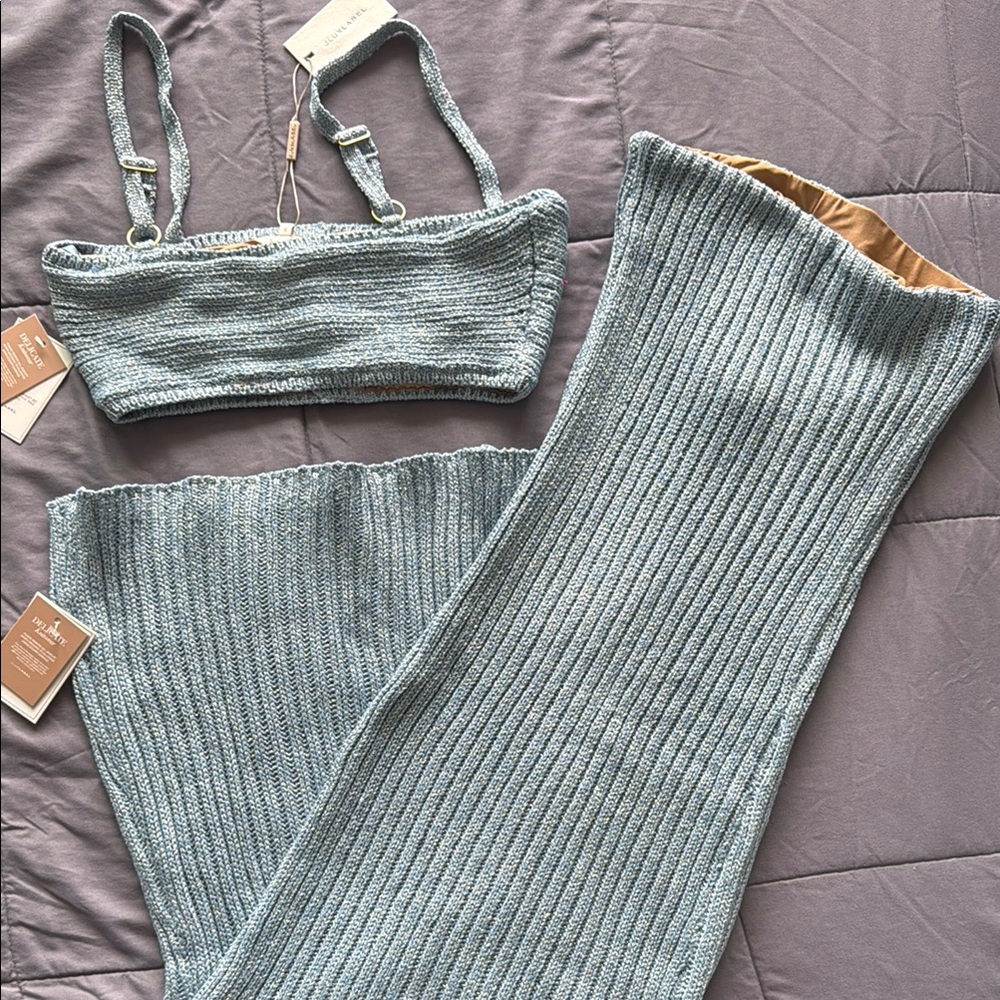 Women's Knit Intimates Set in Blue